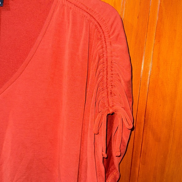 Simply Vera Vera Wang Terracotta V-Neck Blouse - Picture 4 of 5